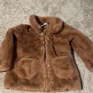 Toddler girl faux fur coat size 3T